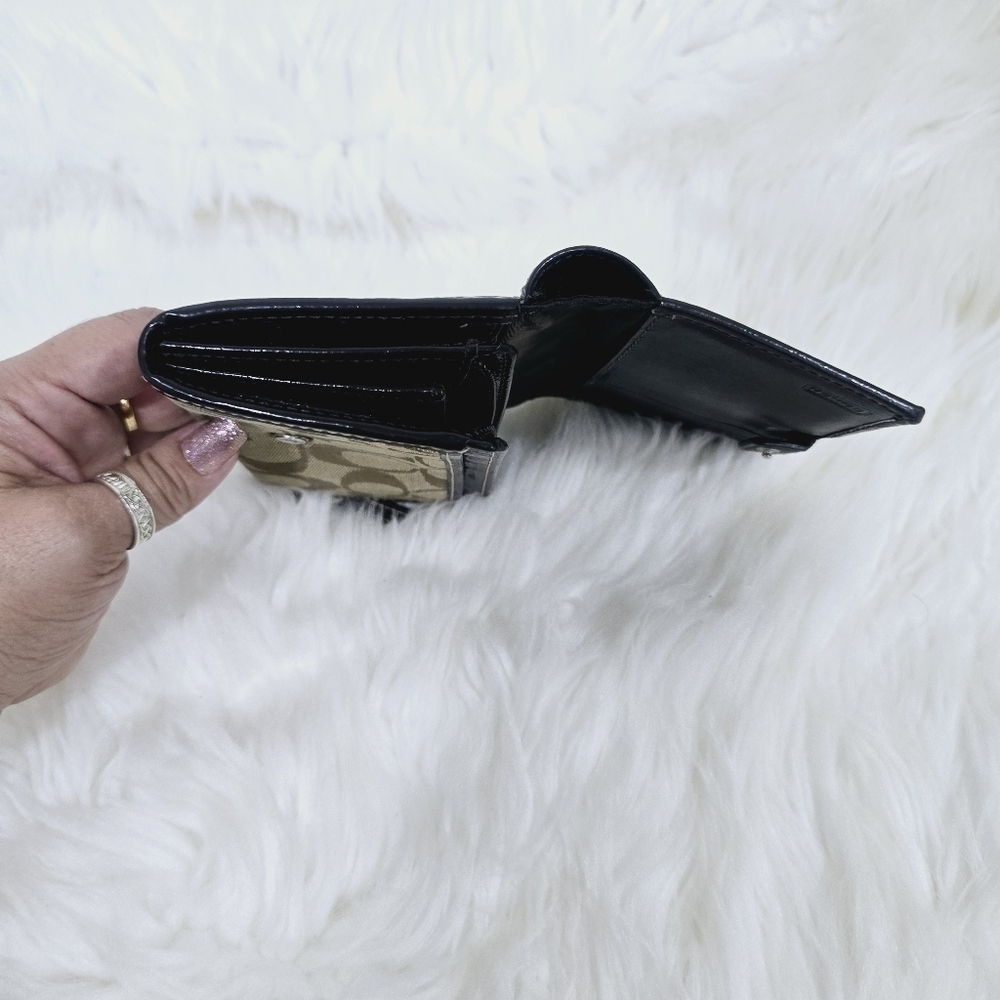 Coach Signature Print & Leather Wallet - Picture 10 of 17